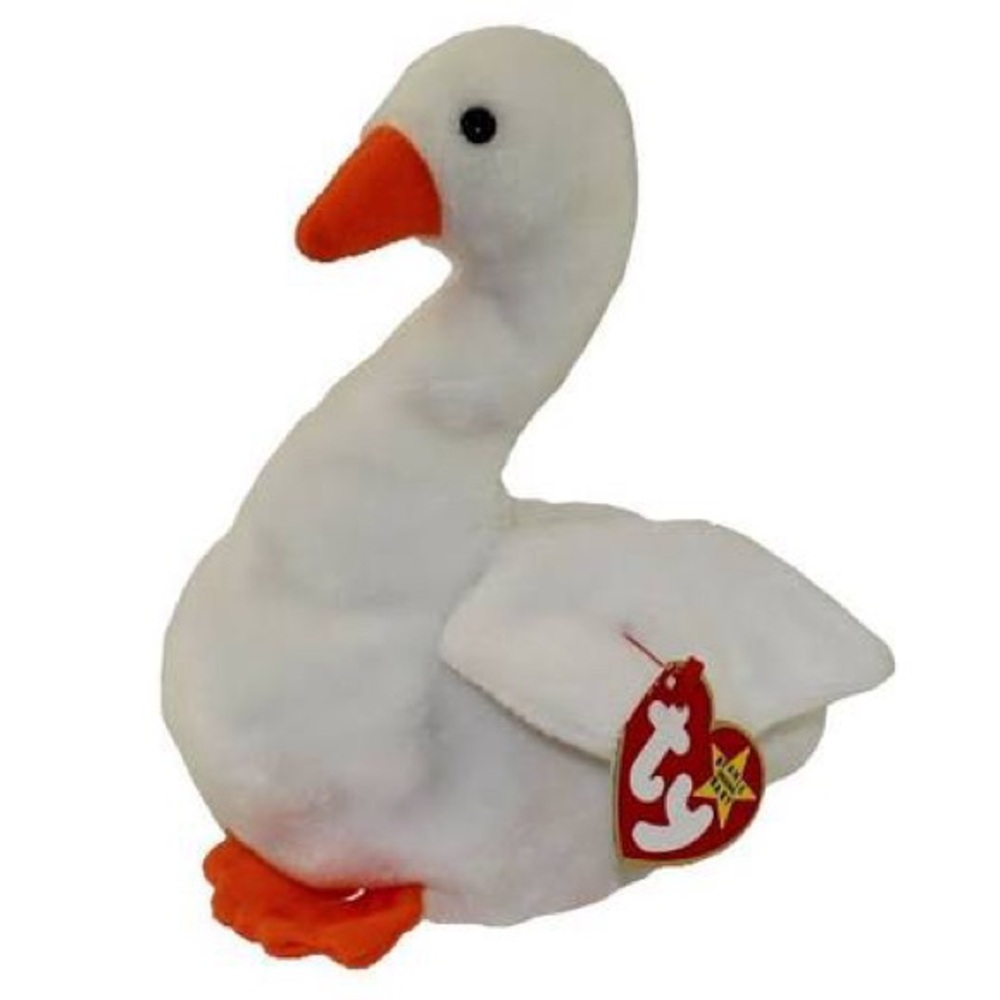 Ty Gracie Swan Plush - White and Orange